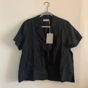 Everlane Short-Sleeve Linen Blouse